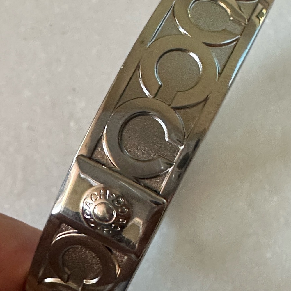 Coach Metallic Silver Bracelet